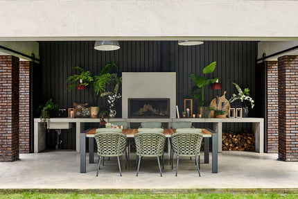 SUNS tuinmeubelen Nappa tuinstoel | Macrame | Matt Royal Grey