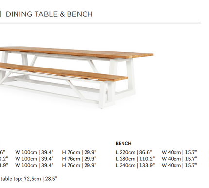 SUNS tuinmeubelen Ovada tuinbank | 3 maten | Camel Sand Frame
