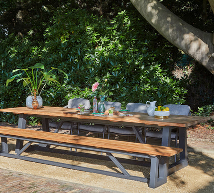 SUNS tuinmeubelen Ovada tuinbank | 3 maten | Matt Royal Grey Frame