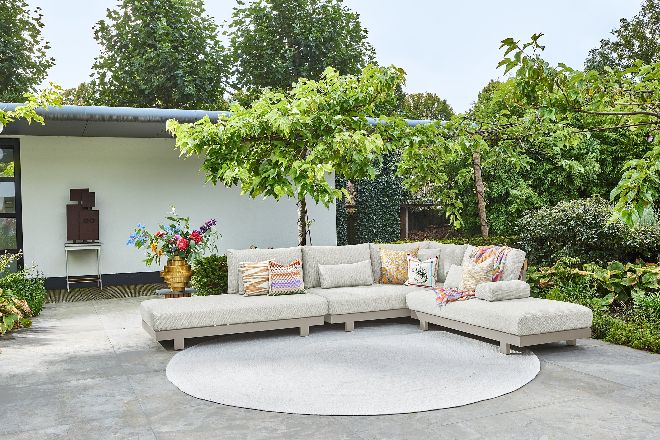 FSC Teak Sand & Natural Mixed Weave