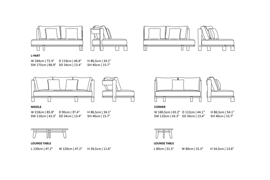 SUNS tuinmeubelen Pico | Lounge Set | Groot |