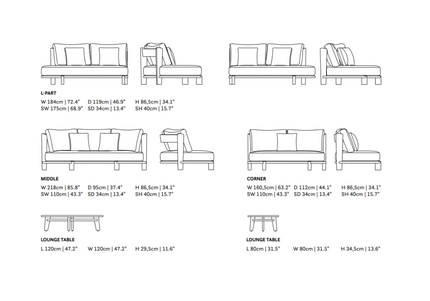 SUNS tuinmeubelen Pico | Lounge Set | Klein |