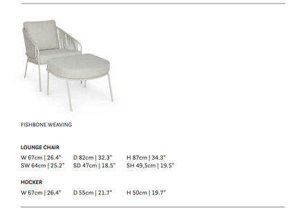 SUNS tuinmeubelen Revello Hocker | Fishbone |