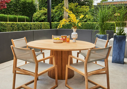SUNS tuinmeubelen Sorolo tuintafel | Neolith & teak blad | 160ø cm