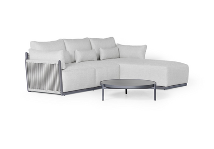 SUNS tuinmeubelen Sorrento Loungeset | Chaise Loungue | Matt Royal Grey Frame