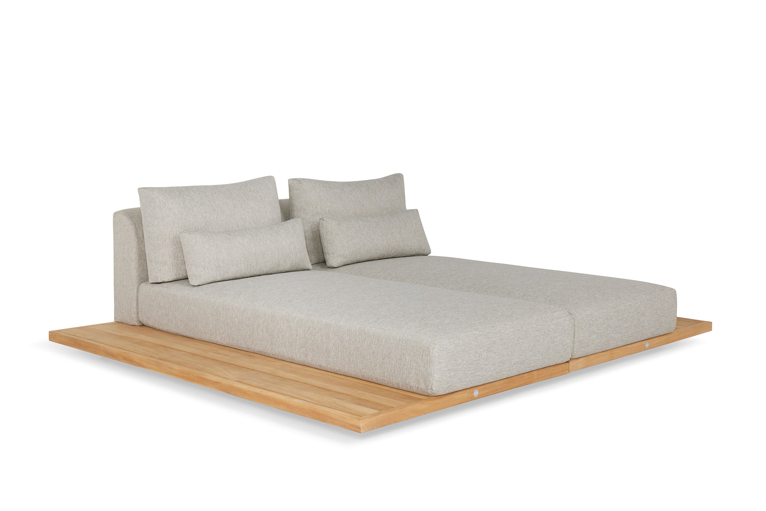 2x Chaise longue / Naturel Gravel