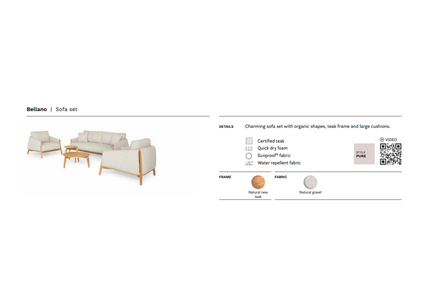 SUNS tuinmeubelen SUNS | Bellano | Sofa Set | Groot