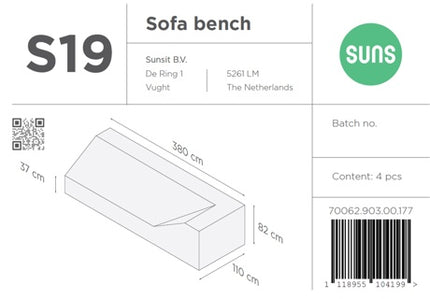 SUNS tuinmeubelen Suns | Beschermhoes | Loungeset Ibiza Groot | s18-19