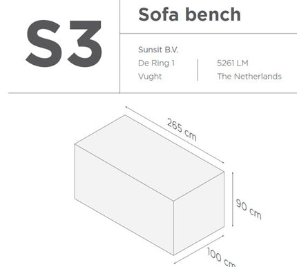 SUNS tuinmeubelen Suns |  Beschermhoes | Sofa Set | s1-3