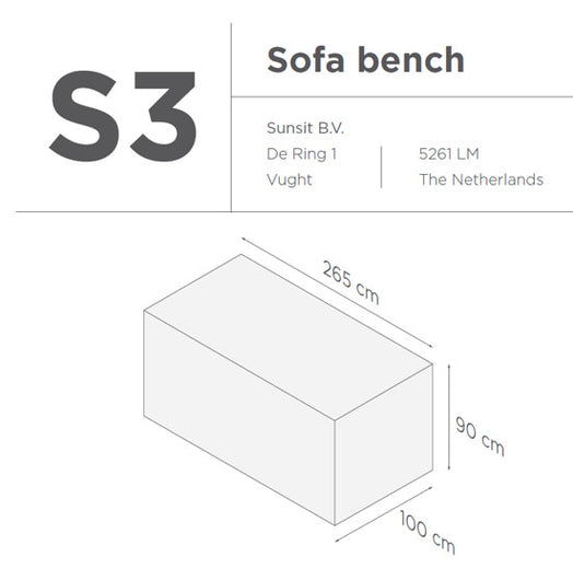 SUNS tuinmeubelen Suns |  Beschermhoes | Sofa Set | s1-3