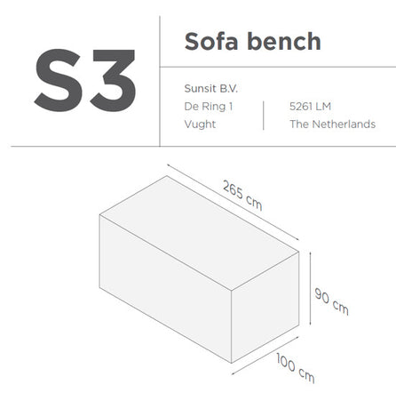 SUNS tuinmeubelen Suns |  Beschermhoes | Sofa Set | s1-3