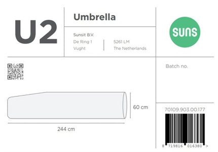 SUNS tuinmeubelen Suns | Beschermhoes voor Parasol | U2