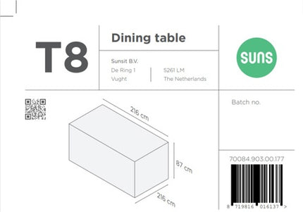 SUNS tuinmeubelen Suns | Beschermhoes voor Tuinset | T8