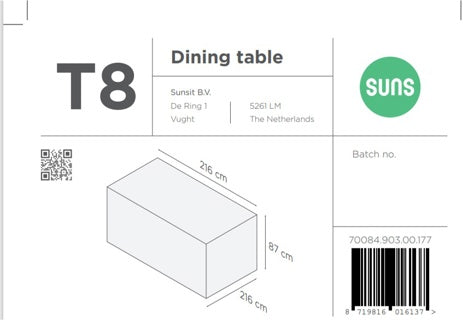 SUNS tuinmeubelen Suns | Beschermhoes voor Tuinset | T8
