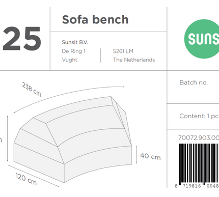 SUNS tuinmeubelen Suns | Beschermhoesset voor Blocchi | Grijs | 5 delige set