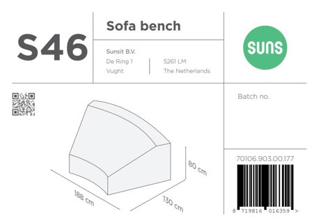 SUNS tuinmeubelen Suns | Beschermhoesset voor Rounded Loungeset | Grijs | S46