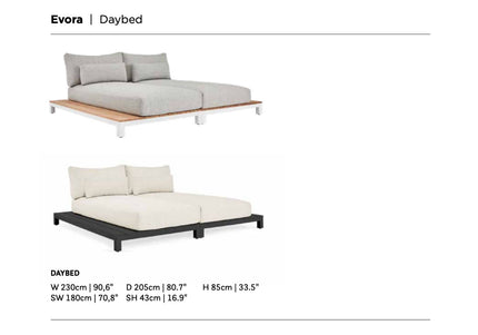 SUNS tuinmeubelen Suns | Evora | Daybed | Teak&Aluminium |