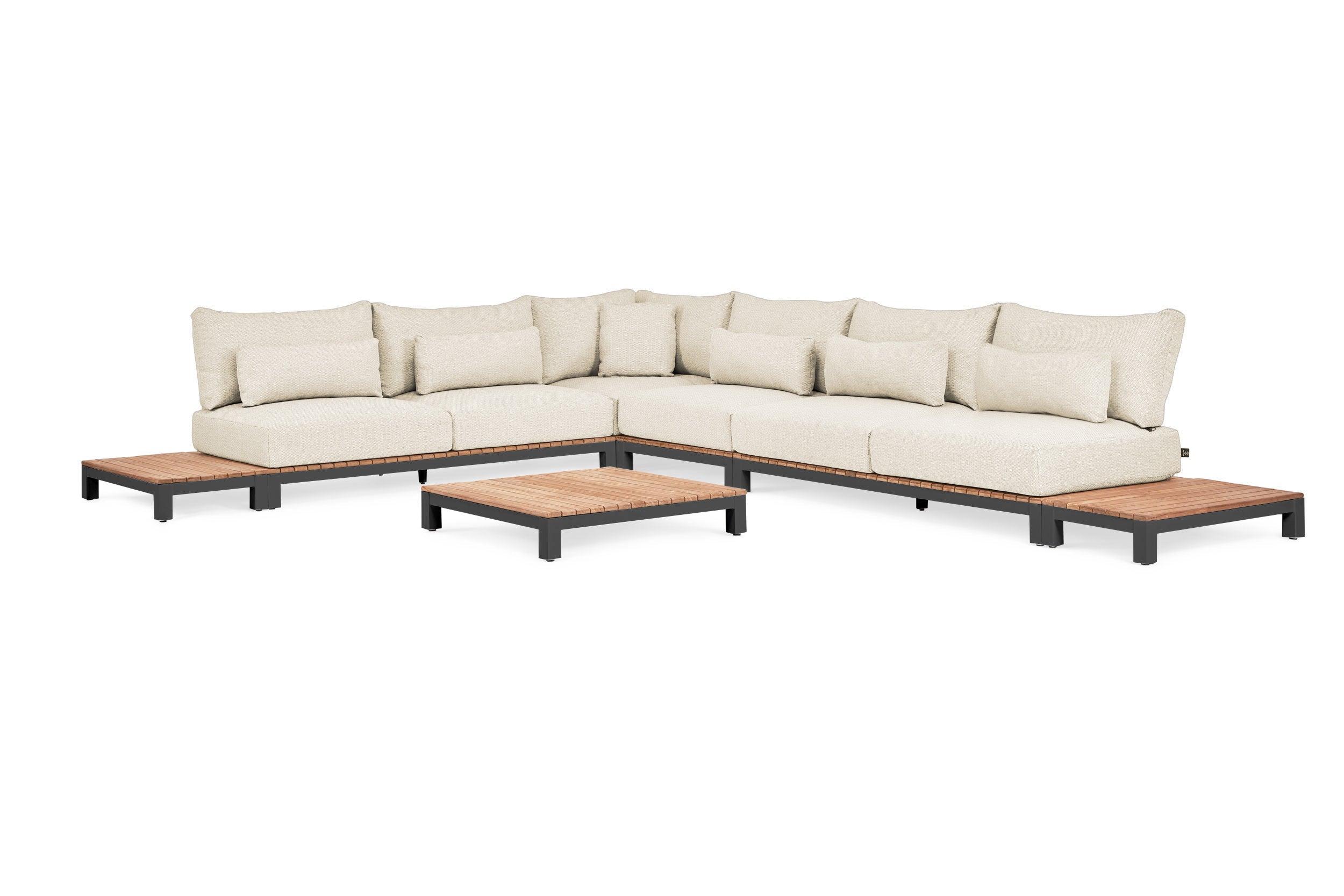 Matt Royal Grey met Teak / Naturel Gravel