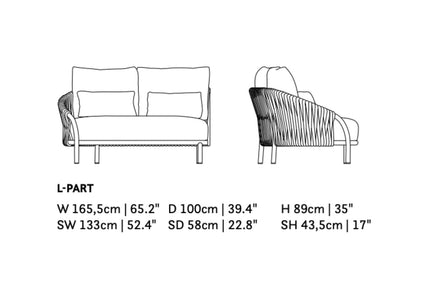 SUNS tuinmeubelen Suns | Feroli | Loungeset | Chaise Longue Large |