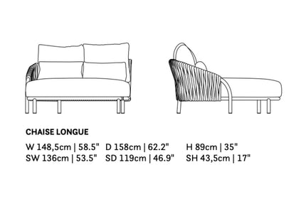 SUNS tuinmeubelen Suns | Feroli | Loungeset | Chaise Longue Large |