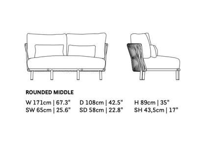 SUNS tuinmeubelen SUNS | Feroli | Loungeset | Grote Hoekopstelling |