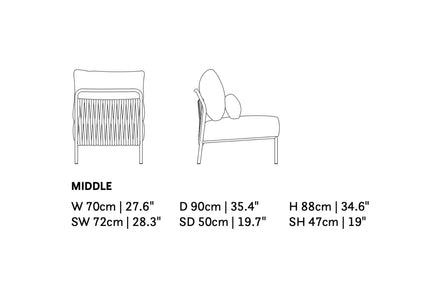 SUNS tuinmeubelen SUNS | Fiave | Loungeset | Grote Hoekopstelling |