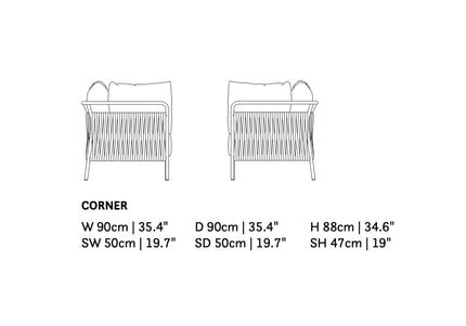 SUNS tuinmeubelen Suns | Fiave | Loungeset | Hoekopstelling |