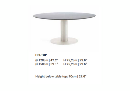 SUNS tuinmeubelen SUNS | Grado | Diner Tafel | HPL Top |