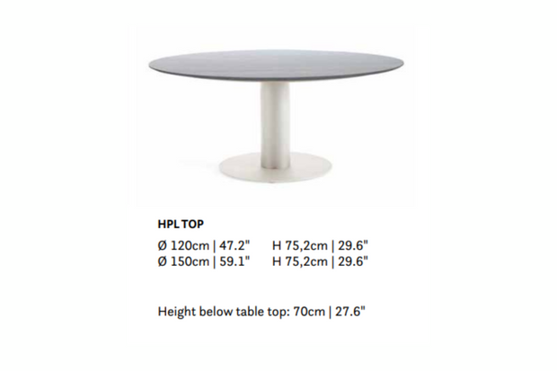 SUNS tuinmeubelen SUNS | Grado | Diner Tafel | HPL Top |