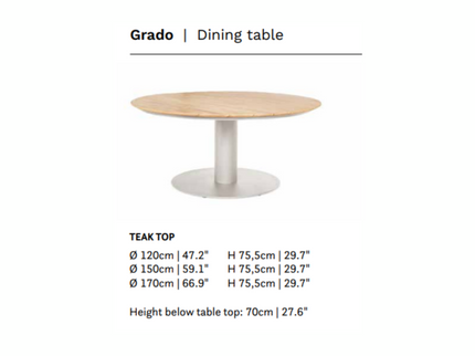 SUNS tuinmeubelen SUNS | Grado | Tuintafel | Teak blad |