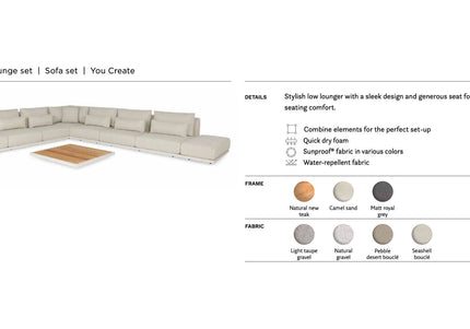 SUNS tuinmeubelen Suns | Kota | Loungeset | Kleine Hoekopstelling |