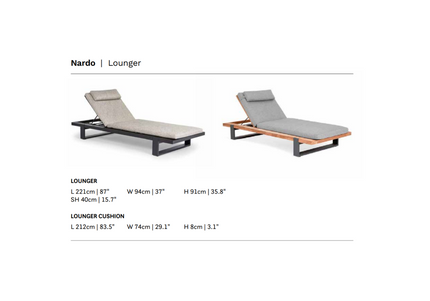 SUNS tuinmeubelen SUNS | Nardo | Sunlounger | Aluminium