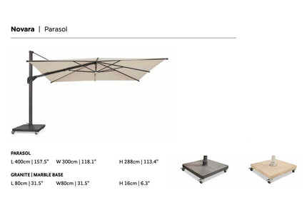 SUNS tuinmeubelen SUNS | Novara  | Zweefparasol |