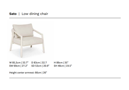 SUNS tuinmeubelen Suns | Sato | Low Diner Stoel |
