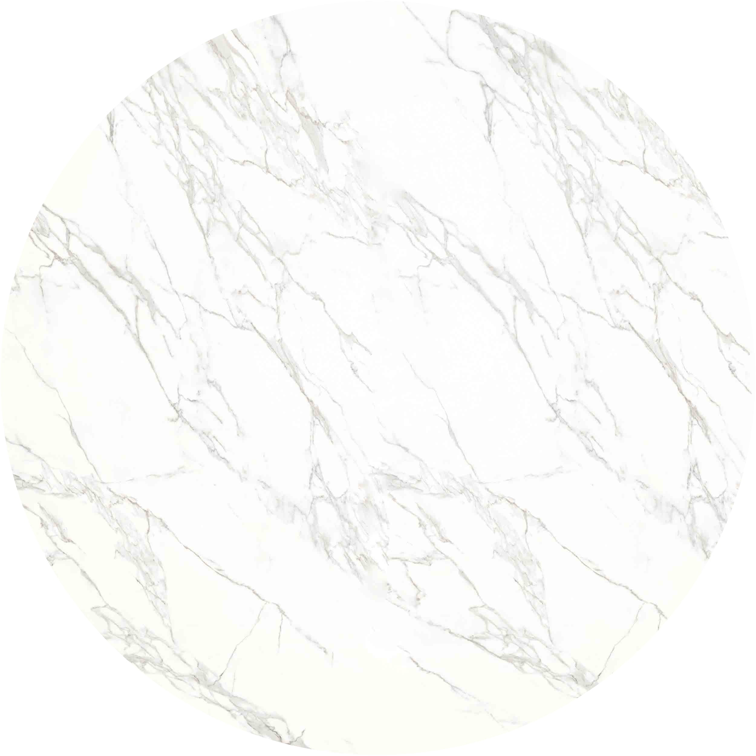 Teak / Neolith® marble white / Ø 120 cm