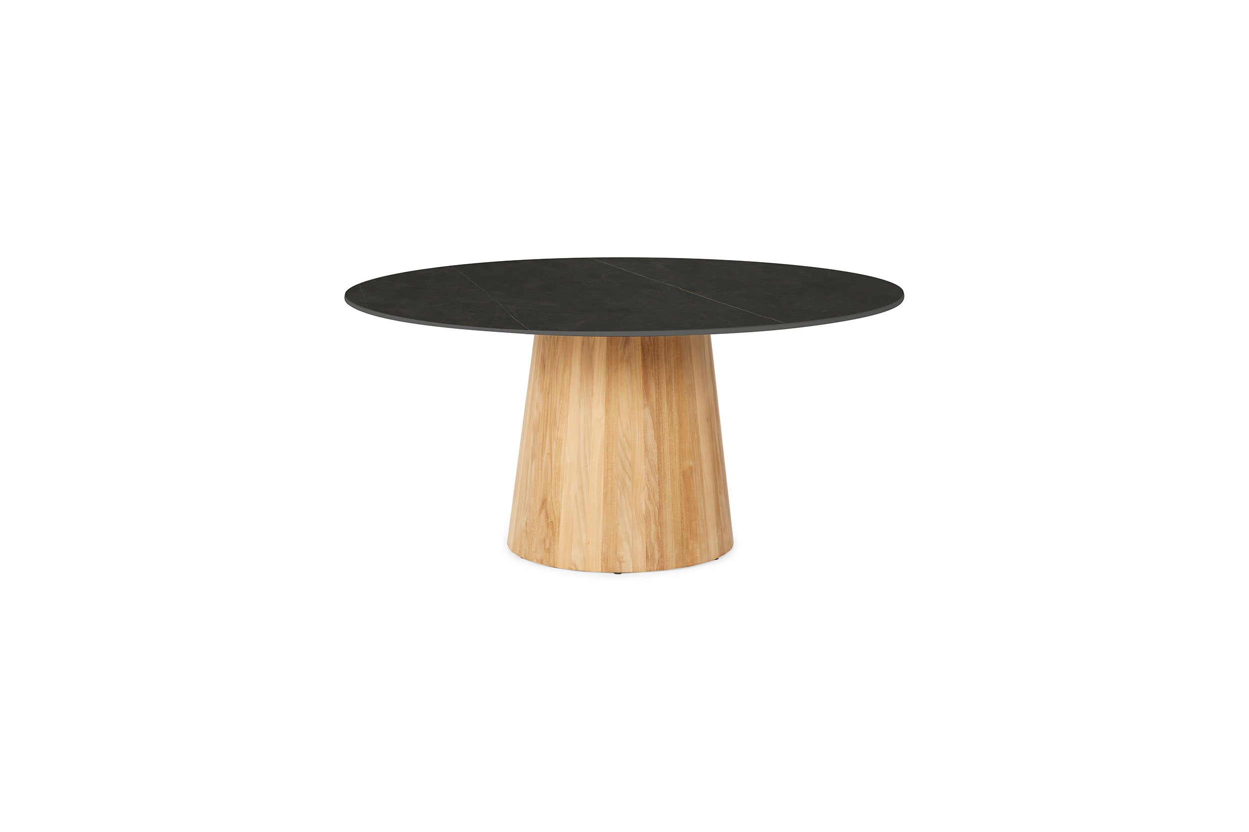 Teak / Neolith® marble black / Ø 90cm