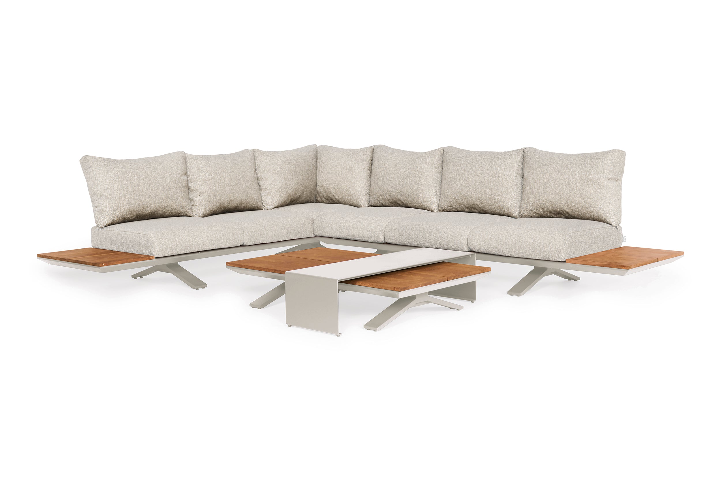 Camel Sand | natural teak / Pebble desert bouclé