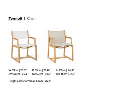 SUNS tuinmeubelen Suns | Termoli | Diner Stoel |