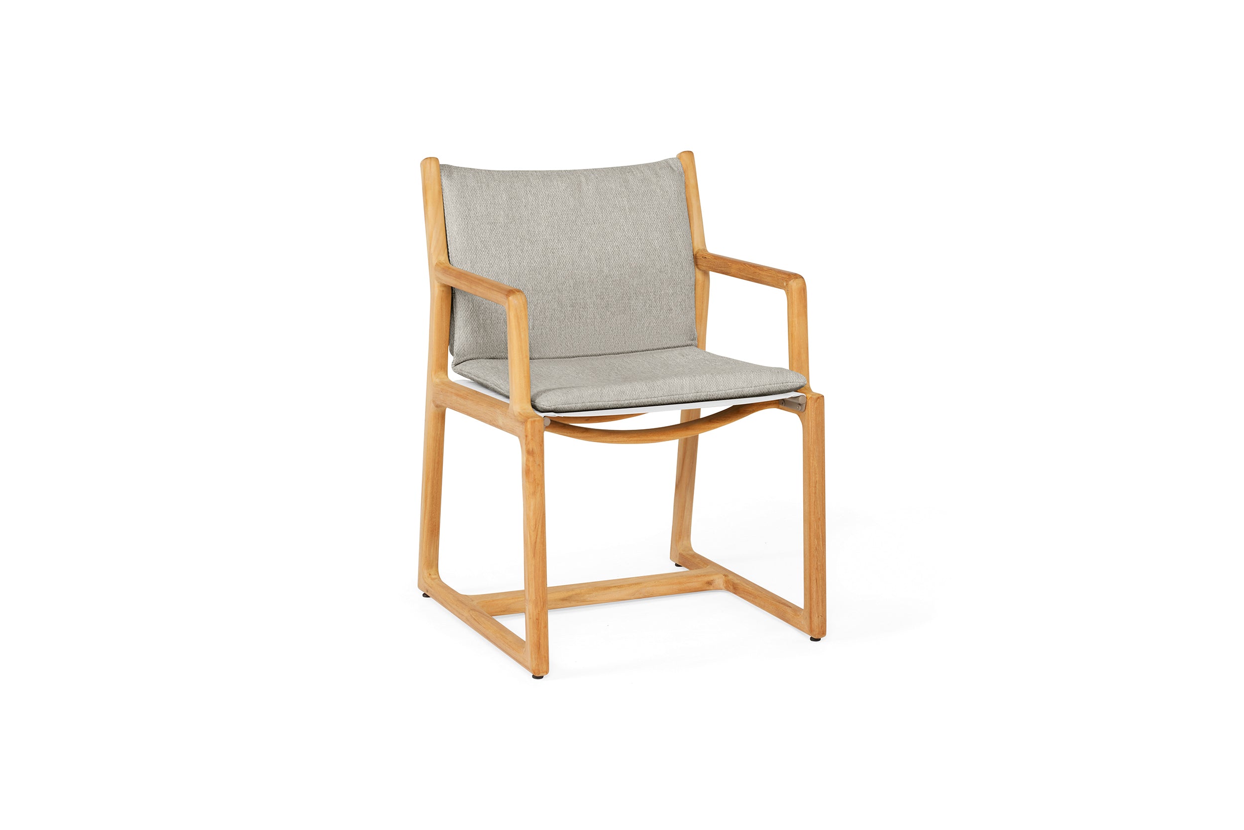 Wit textileen / Taupe Gravel