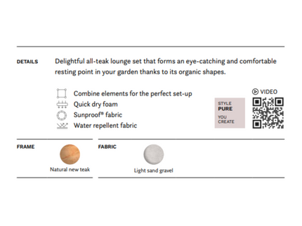 SUNS tuinmeubelen Suns | Vento | Loungeset | Organische Ronding |
