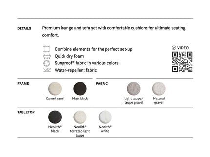 SUNS tuinmeubelen Suns | Volar | Loungeset | Grote Hoekopstelling |