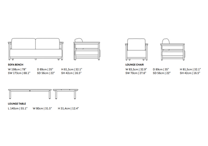 SUNS tuinmeubelen Suns | Wadi | Sofa Set |