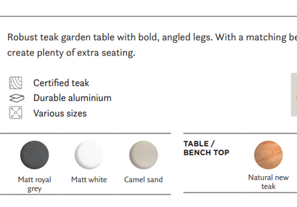 SUNS tuinmeubelen Tomar tuinbank | 3 maten | Camel Sand Frame