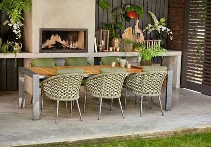 SUNS tuinmeubelen Tuintafel Rialto | Teak Top | 163/204x100 |