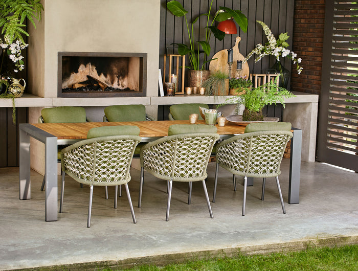 SUNS tuinmeubelen Tuintafel Rialto | Teak Top | 163/204x100 |