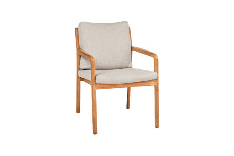 SUNS tuinmeubelen Vittoria tuinstoel | Teak | Seashell bouclé