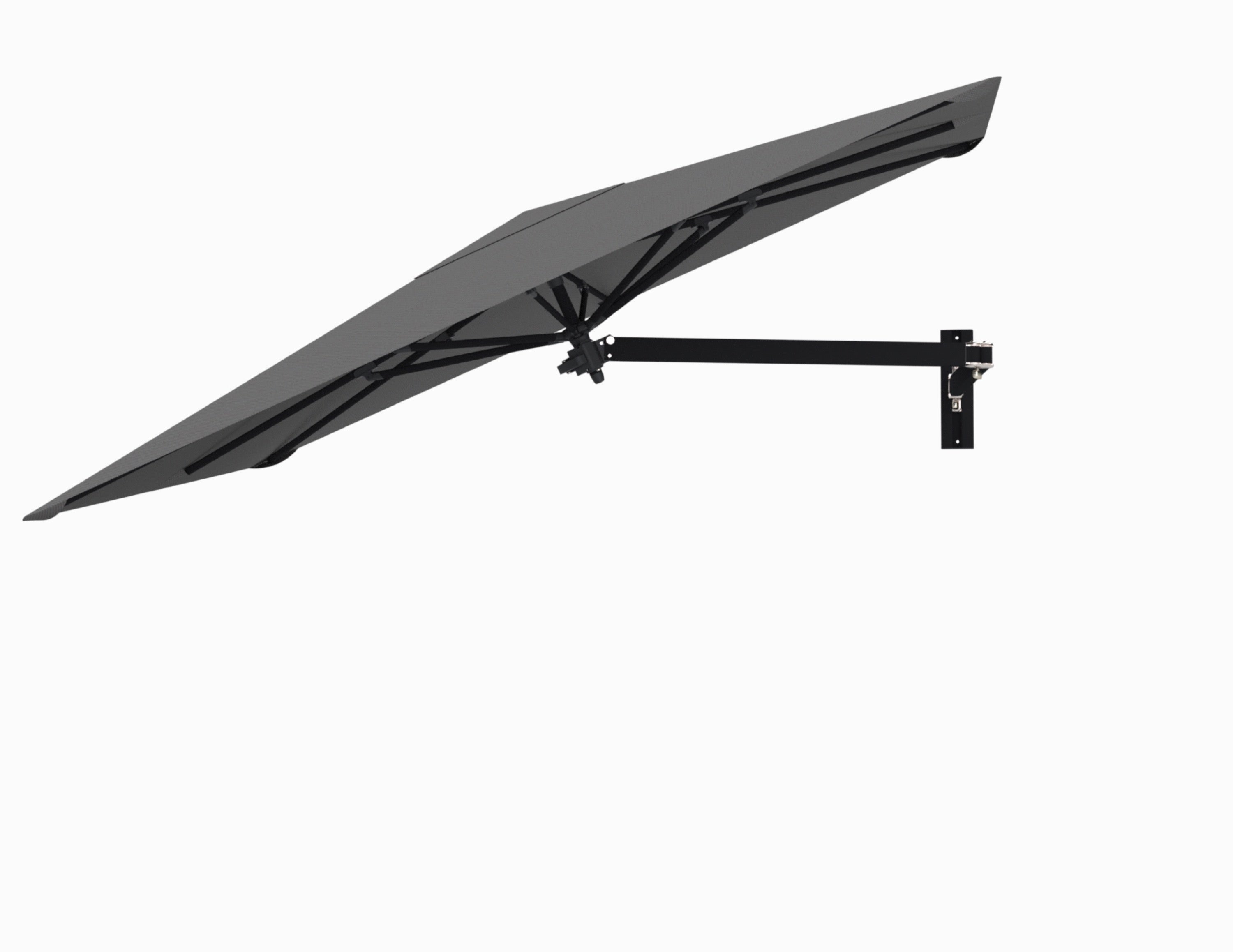 2x2 m / Zwart / Grey (QS | Alleen 2.3m model)