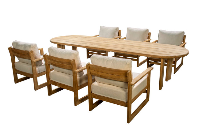 YOI Fiji | Low Dining Set | Teak