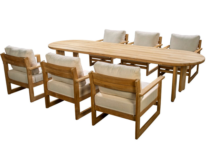 YOI Fiji | Low Dining Set | Teak