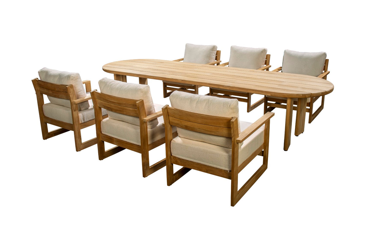 Fidschi | Low Dining Set | Teak